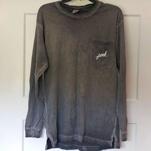 Pink, distressed like long sleeve shirt. Sz small